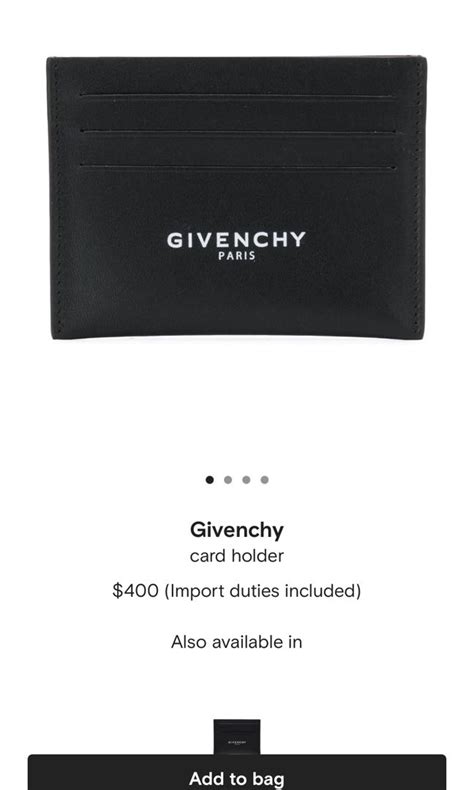 givenchy bag garanzia|givenchy card holder bag.